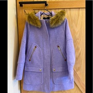 J. Crew Lavender Wool Winter Coat